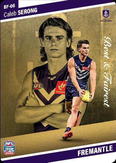 Caleb Serong, BF-06, GOLD Best & Fairest, 2024 Teamcoach AFL