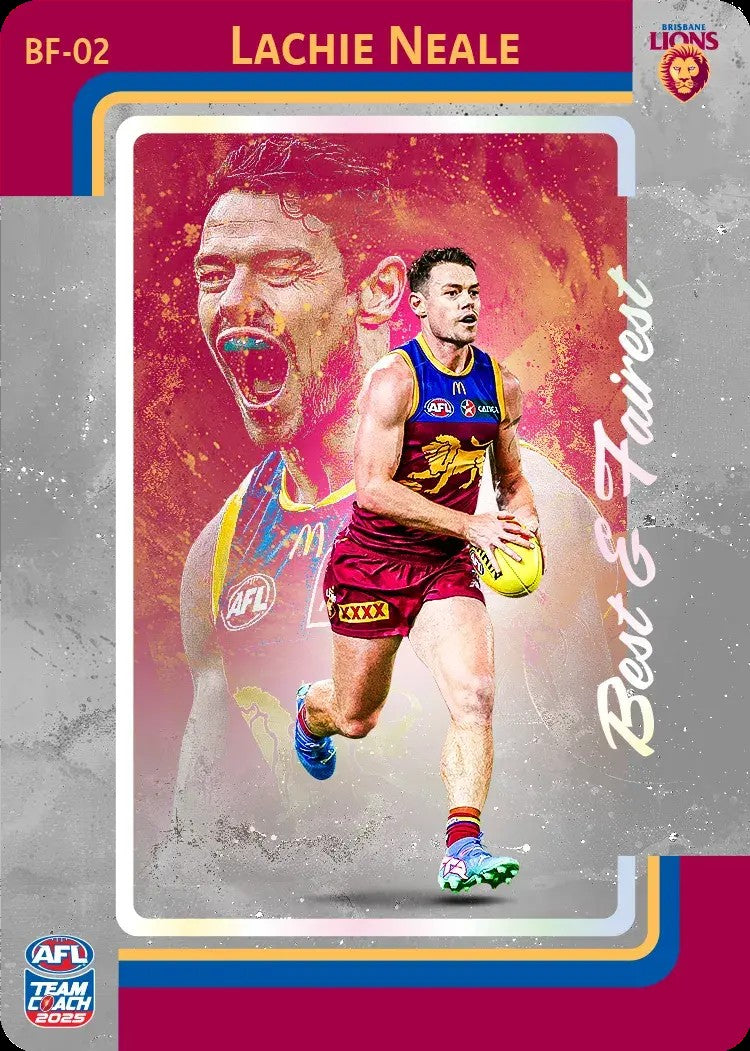 2025 Teamcoach AFL Silver Best & Fairest Cards - Cards BF-01 to BF-18 - Pick Your Card
