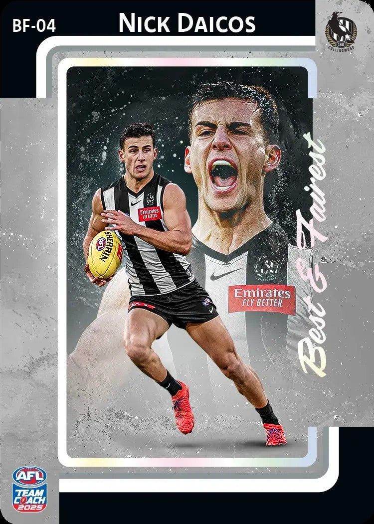 2025 Teamcoach AFL Silver Best & Fairest Cards - Cards BF-01 to BF-18 - Pick Your Card