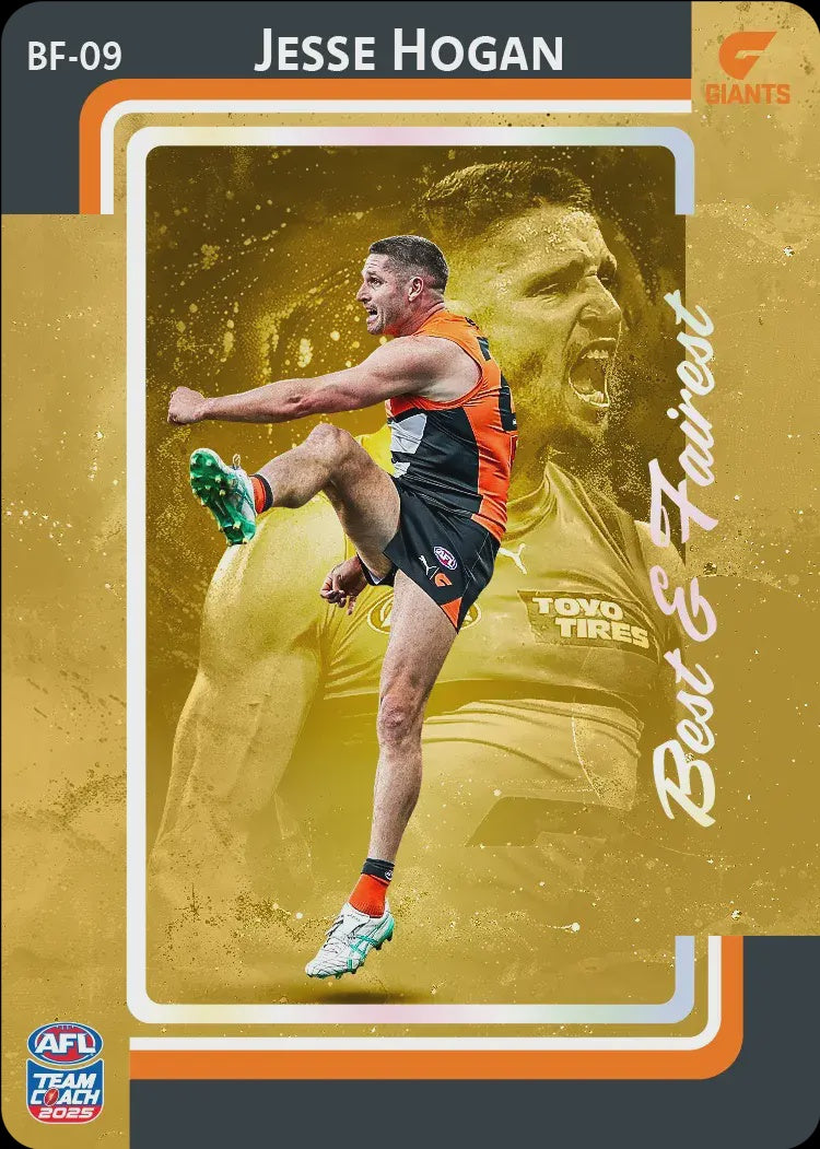 Jesse Hogan, BF-09, GOLD Best & Fairest, 2025 Teamcoach AFL