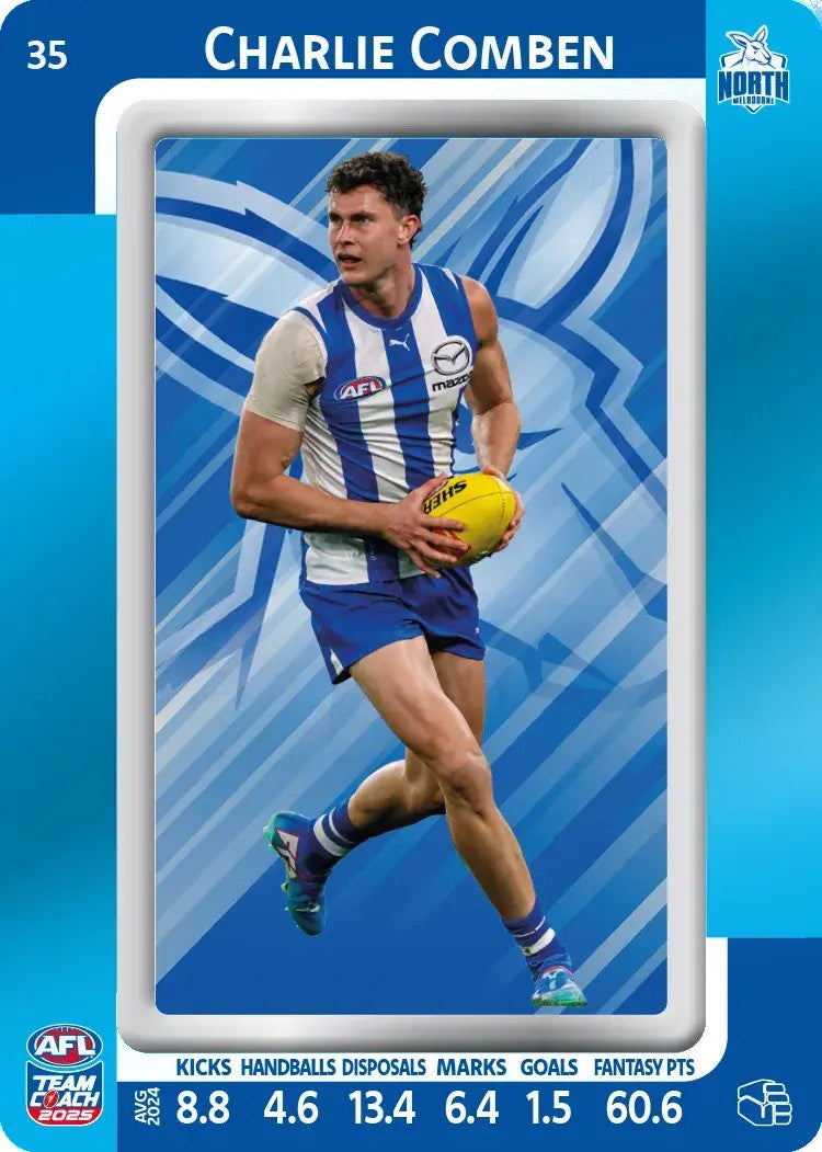 Charlie Comben, #35, Blue Parallel, 2025 Teamcoach AFL