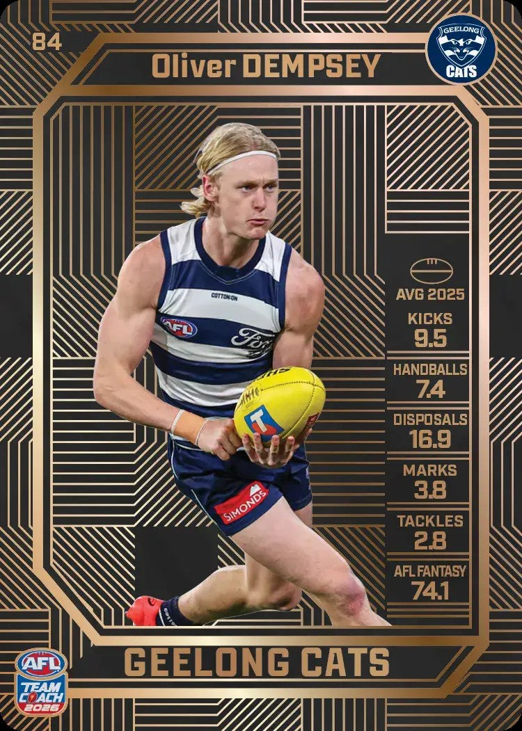 Oliver Dempsey, #84, Bronze, 2026 Teamcoach AFL