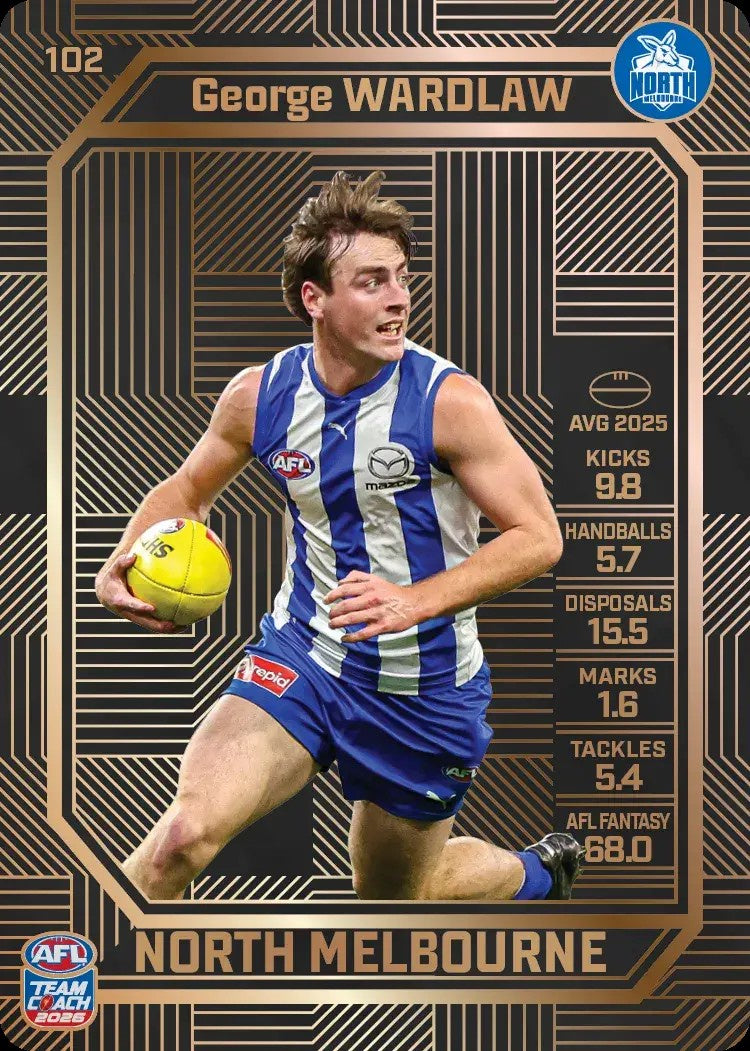 George Wardlaw, #102, Bronze, 2026 Teamcoach AFL