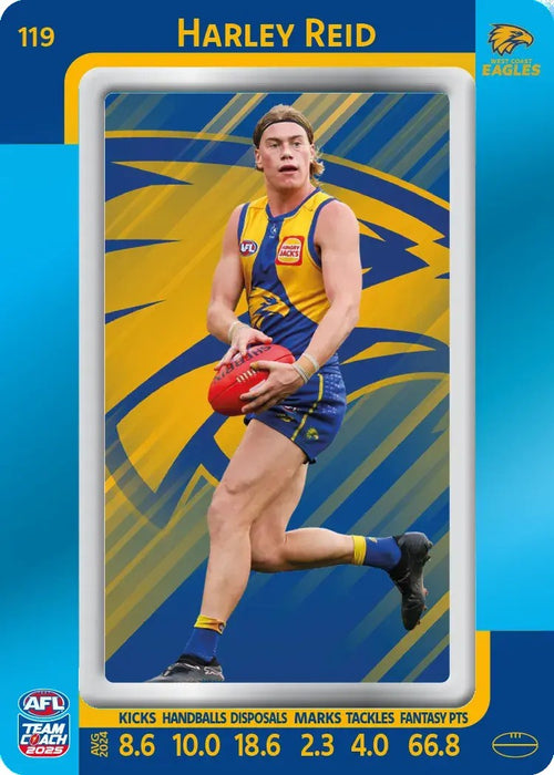 Harley Reid, #119, Blue Parallel, 2025 Teamcoach AFL