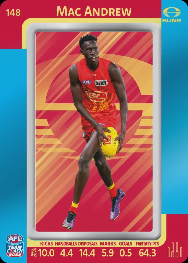 Mac Andrew, #148, Blue Parallel, 2025 Teamcoach AFL