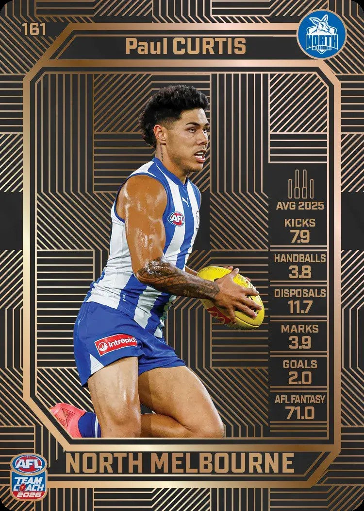 Paul Curtis, #161, Bronze, 2026 Teamcoach AFL