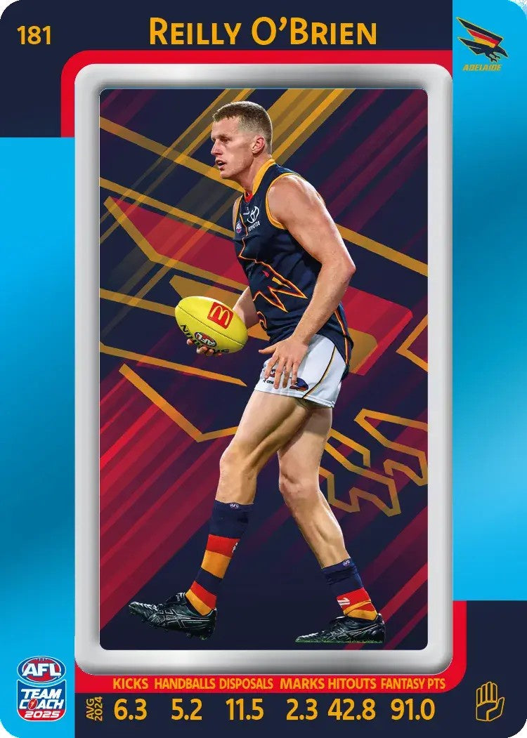 Reilly O'Brien, #181, Blue Parallel, 2025 Teamcoach AFL