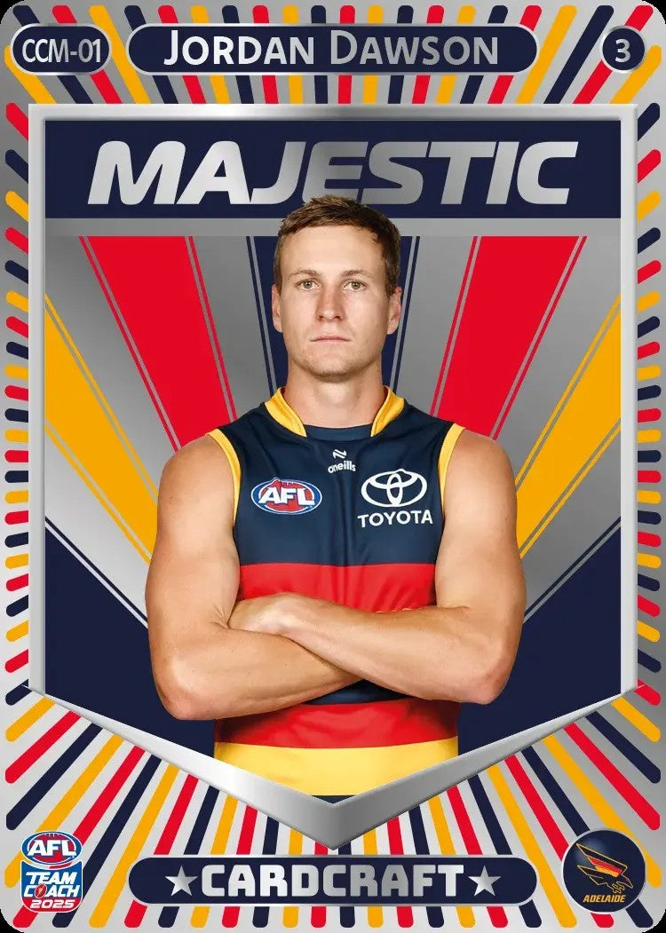 Jordan Dawson, CCM-01-3, Majestic Card Craft, 2025 Teamcoach AFL