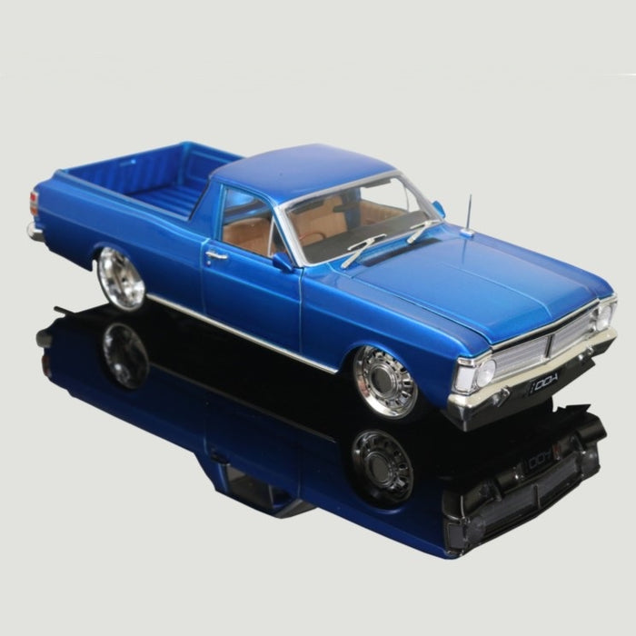 Blue Ford XY Falcon Ute, Barra Engine, 1:24 Scale Diecast