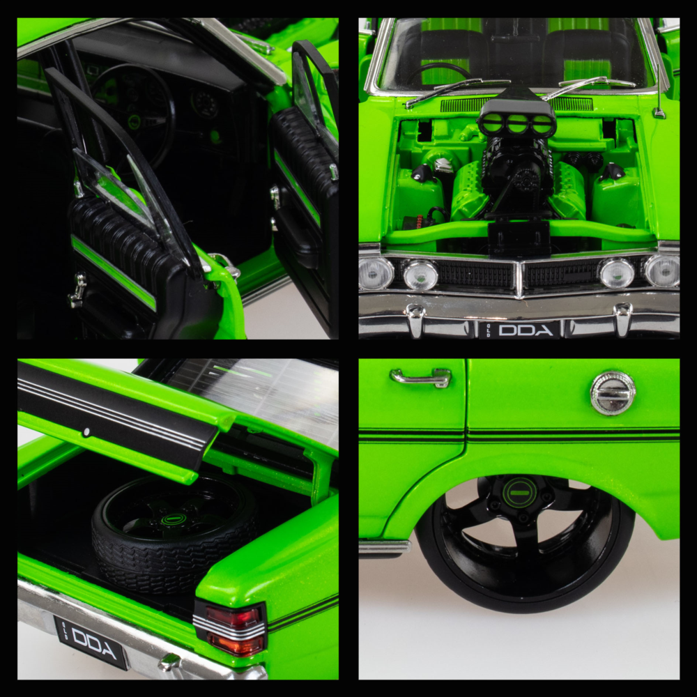 Green Ford XY GTHO Supercharged, 1:24 Scale Diecast Car