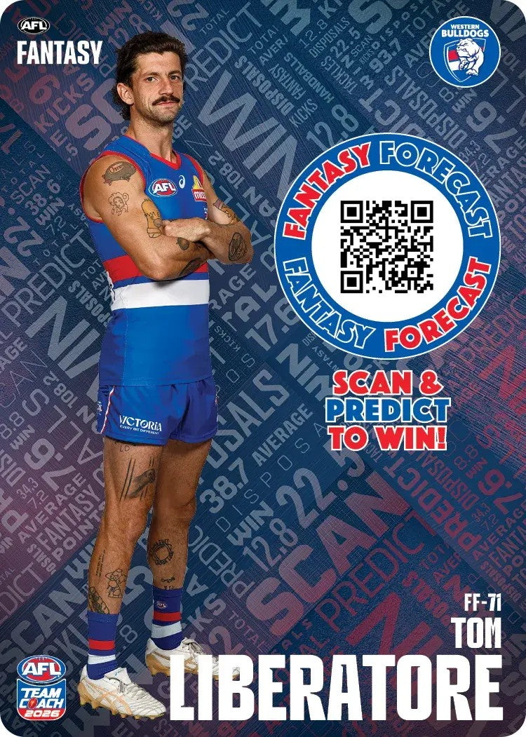 2026 Teamcoach AFL Fantasy Forecast - Cards 1 to 72 - Pick Your Card