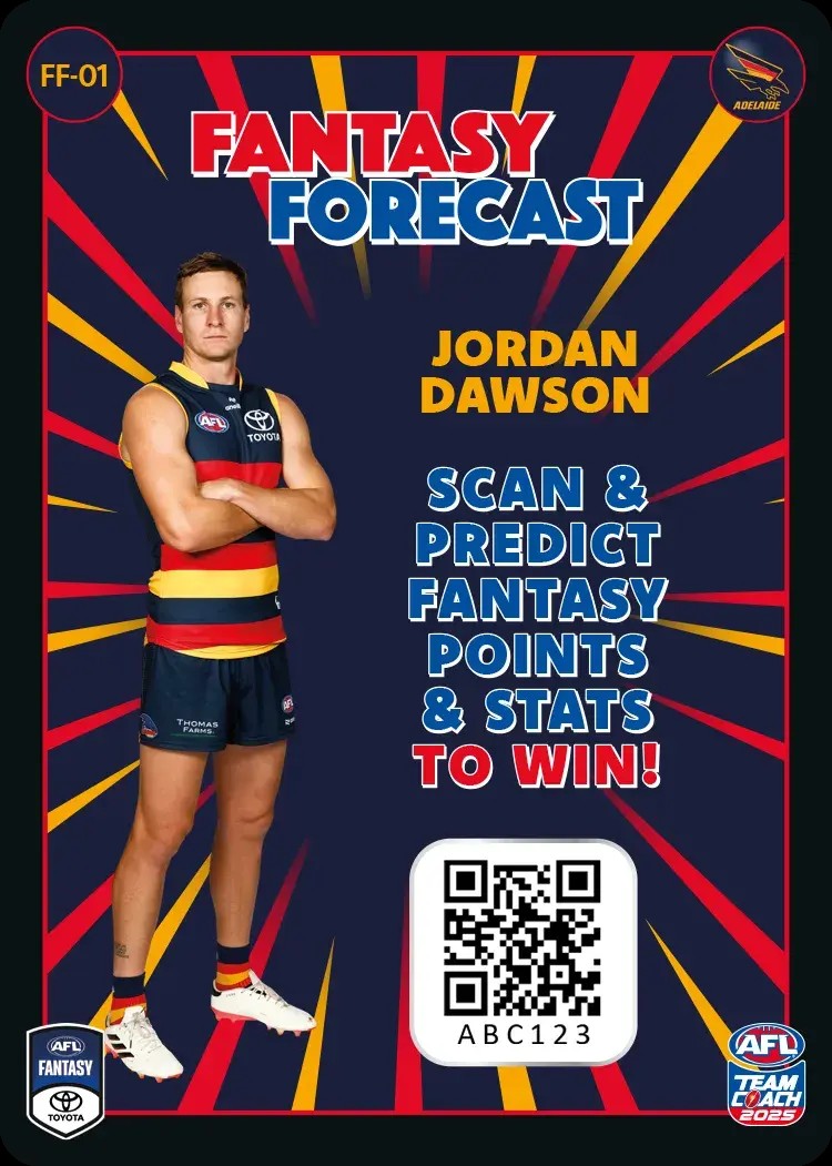 2025 Teamcoach AFL Fantasy Forecast - Cards 1 to 90 - Pick Your Card