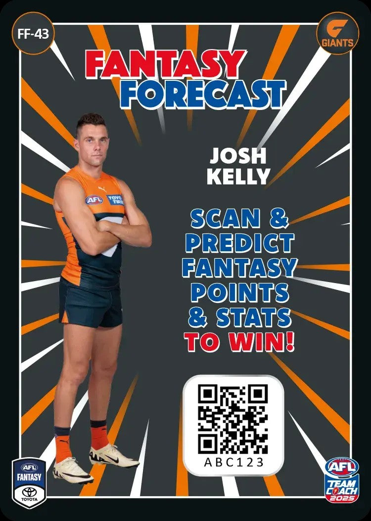 2025 Teamcoach AFL Fantasy Forecast - Cards 1 to 90 - Pick Your Card