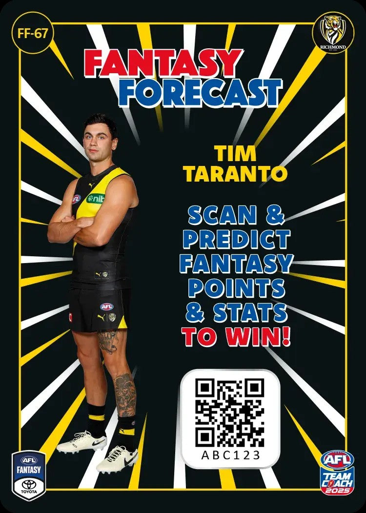 2025 Teamcoach AFL Fantasy Forecast - Cards 1 to 90 - Pick Your Card