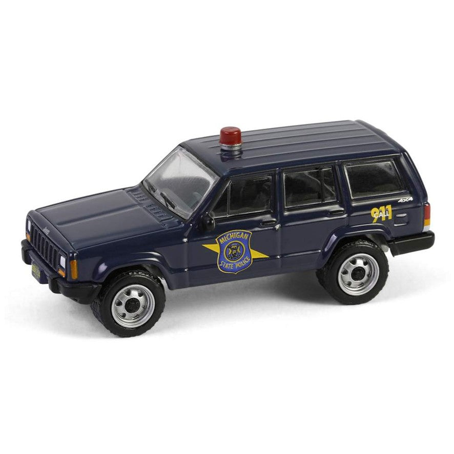 2001 JEEP Cherokee, Police Car, Hot Pursuit, 1:64 Scale Diecast Car