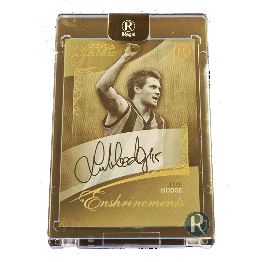 Luke Hodge, Enshrinements Signature Card, 2025 Regal Greats of the Game