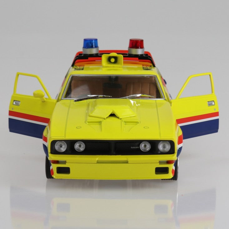 First of the V8 Interceptors Ford XB Falcon MFP Sedan, 1:24 Scale Diecast Car