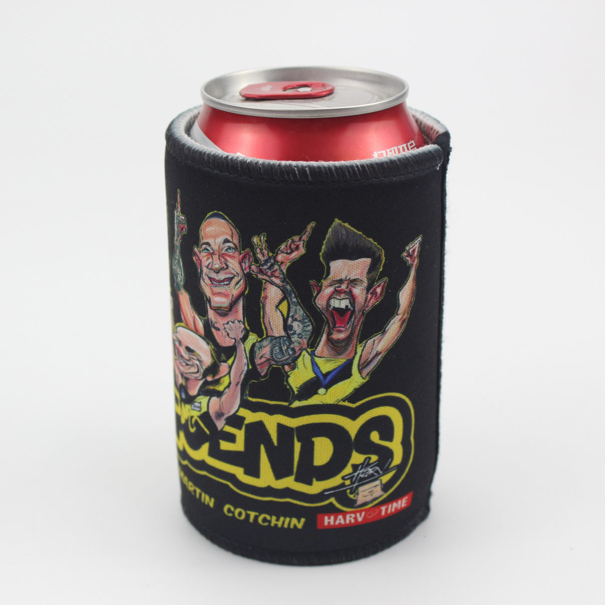Richmond Tigers Player Legends Caricature Stubby Holders. Art by HarvTime.