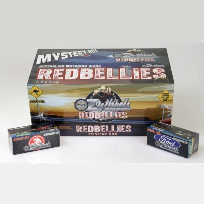 Oz Wheels Holden/Ford Red Bellies Clutch 1 - (36-Pack) Box, 1:64 Scale Cars