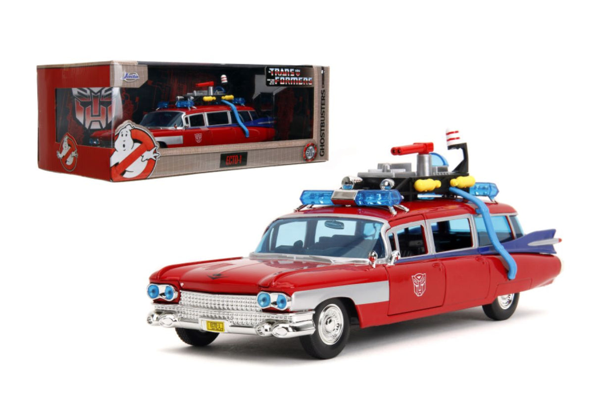 Hollywood Rides - Ghostbusters ECTO-1 X Optimus Prime Mash-up 1:24 Scale Diecast Vehicle