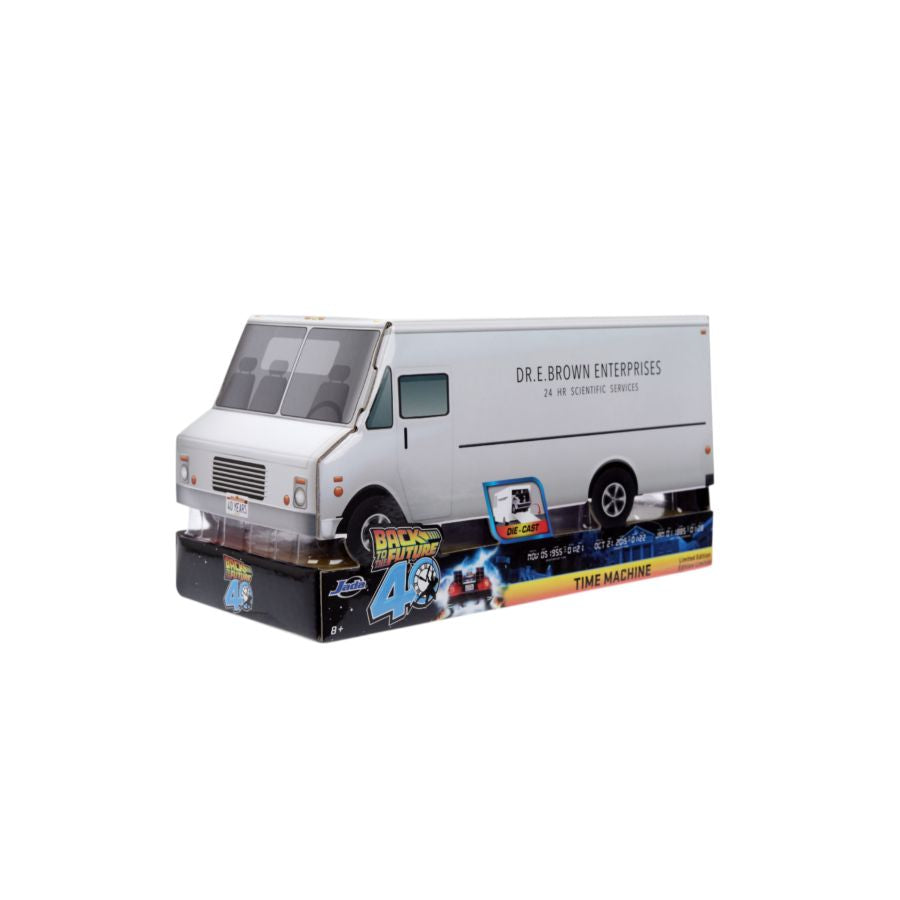 Back to the Future - Delorean (Frosted) 1:32 Scale Diecast Vehicle with Truck Box (SDCC Exclusive)
