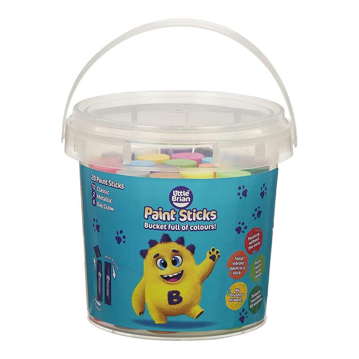 Little Brian Paint Sticks Bucket - Assorted 20 pk
