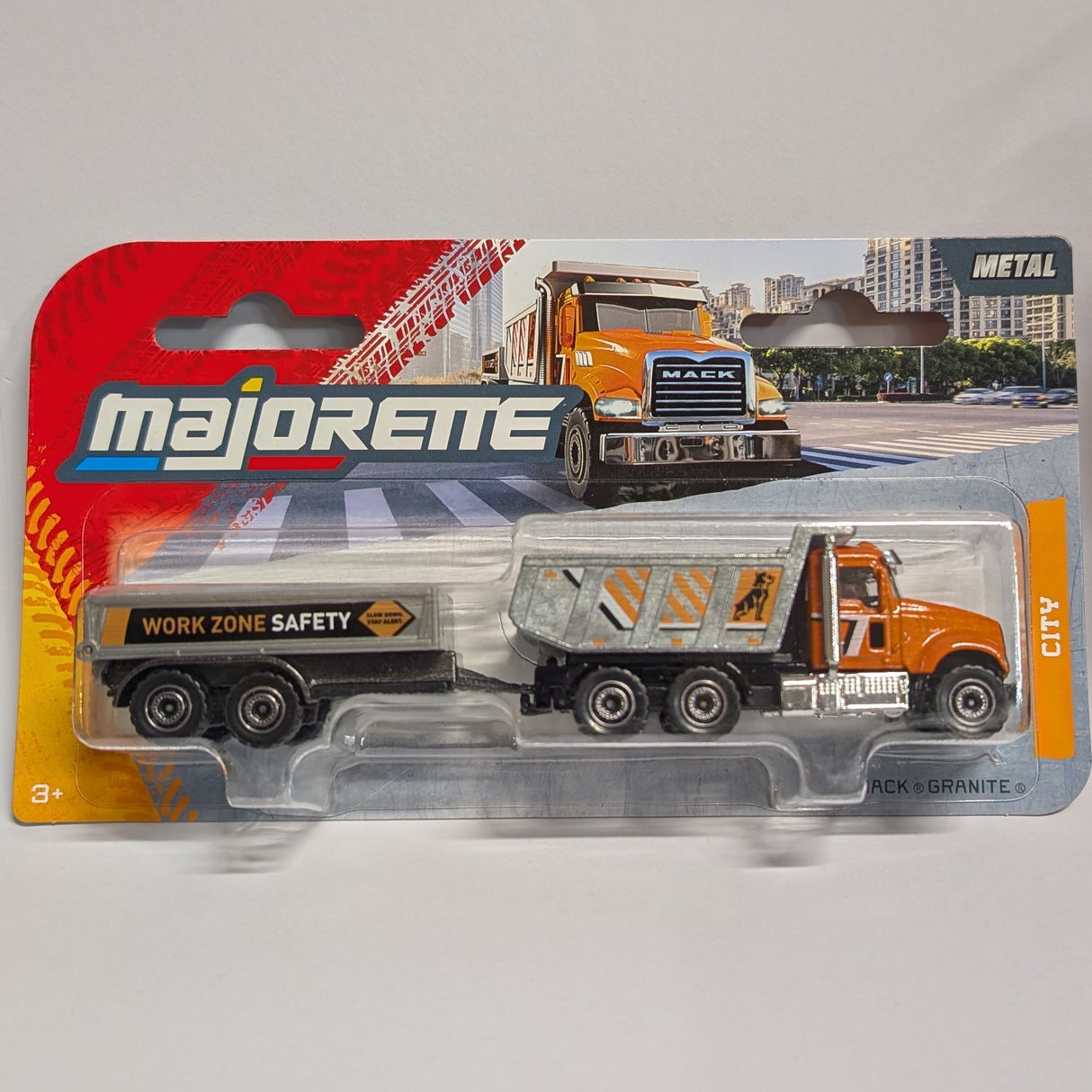 MACK Granite - Majorette City Trailer, 1:64 Scale Diecast Car