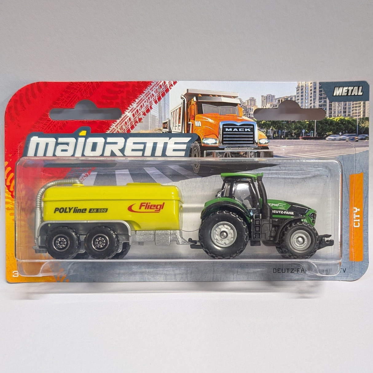 Deutz-FAHR 9340 TTV - Majorette City Trailer, 1:64 Scale Diecast Car