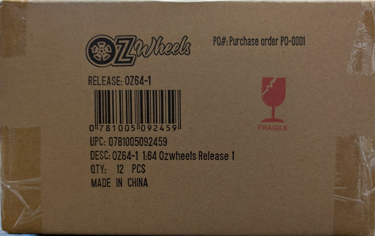 Oz Wheels Series 1, Sealed Box of 12, 1:64 Scale Diecast Car