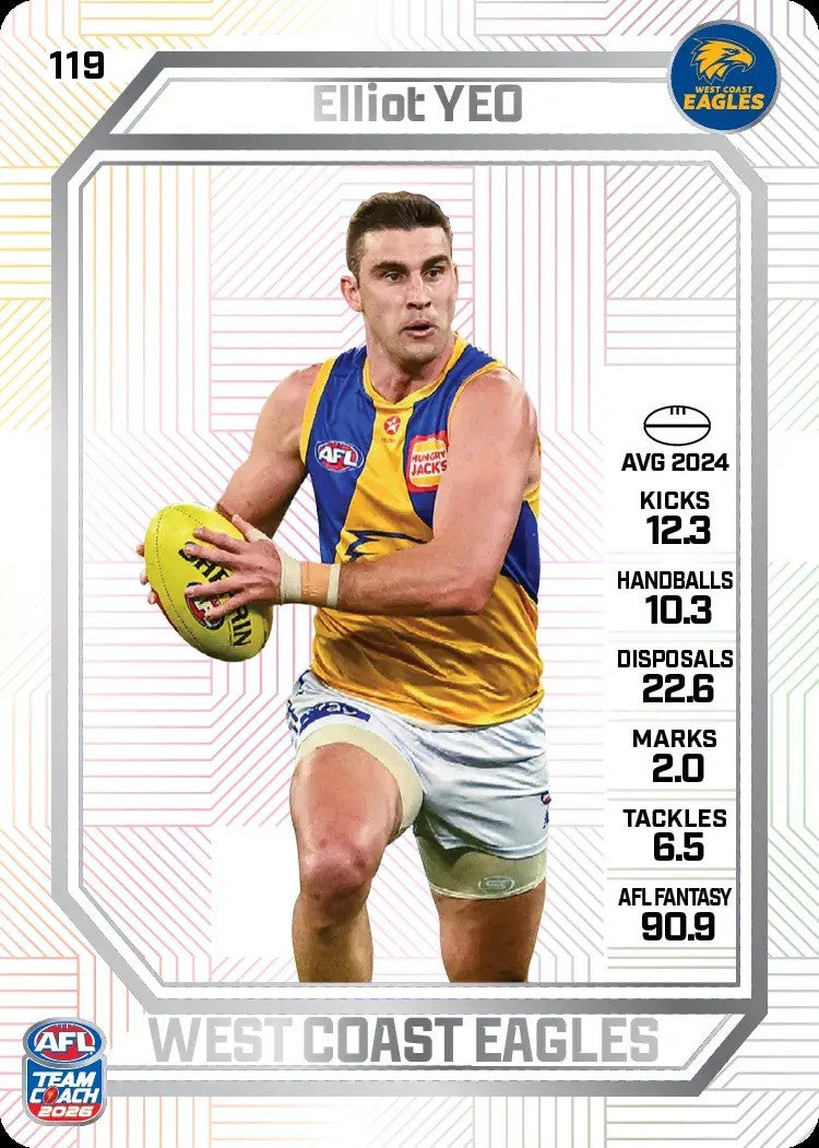 Elliot Yeo, PEARL Parallel, 2026 Teamcoach AFL
