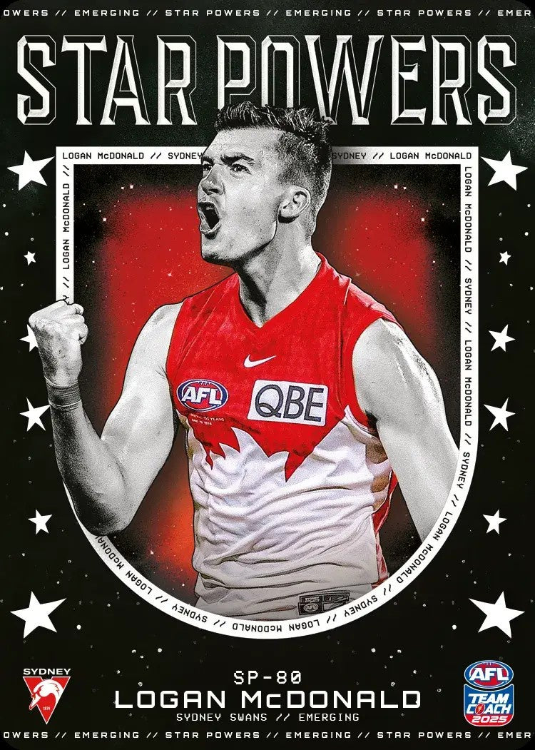 Logan McDonald, SP-80, Star Powers, 2025 Teamcoach AFL