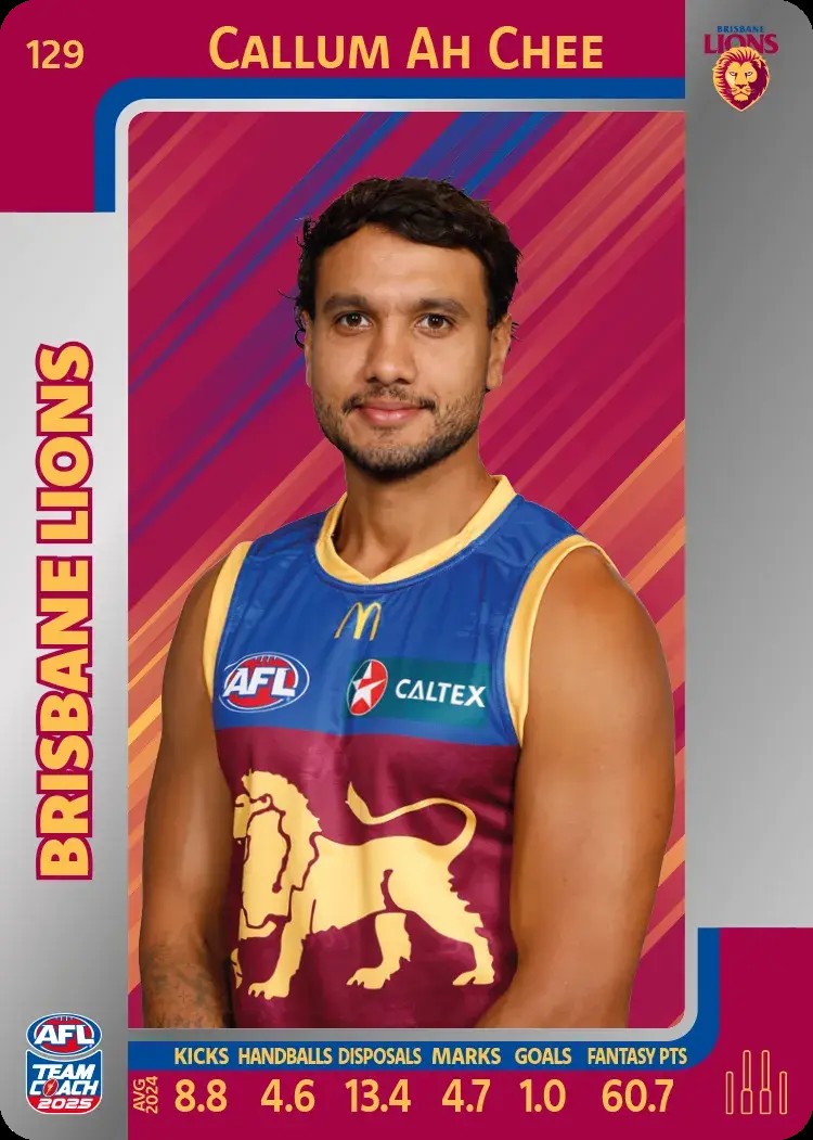 2025 Teamcoach AFL Silver Parallel Cards - Cards 101 to 198 - Pick Your Card