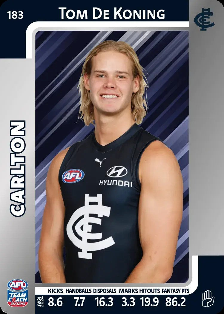 2025 Teamcoach AFL Silver Parallel Cards - Cards 101 to 198 - Pick Your Card