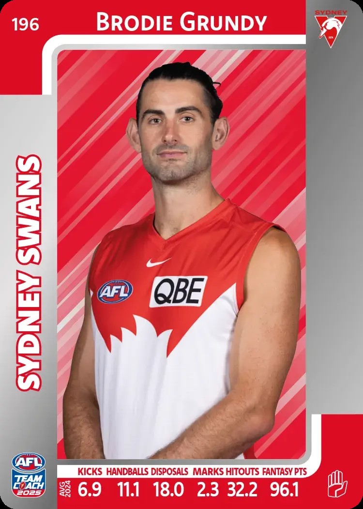 2025 Teamcoach AFL Silver Parallel Cards - Cards 101 to 198 - Pick Your Card