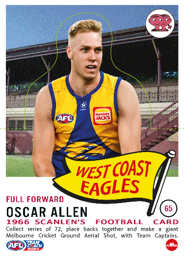 2024 Teamcoach AFL Scanlens Die-Cut - Cards 1 to 72 - Pick Your Card