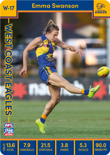 2023 Teamcoach AFL - AFLW Cards - Cards W-01 to W-18 - Pick Your Card