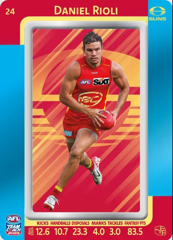 Daniel Rioli, #24, Blue Parallel, 2025 Teamcoach AFL
