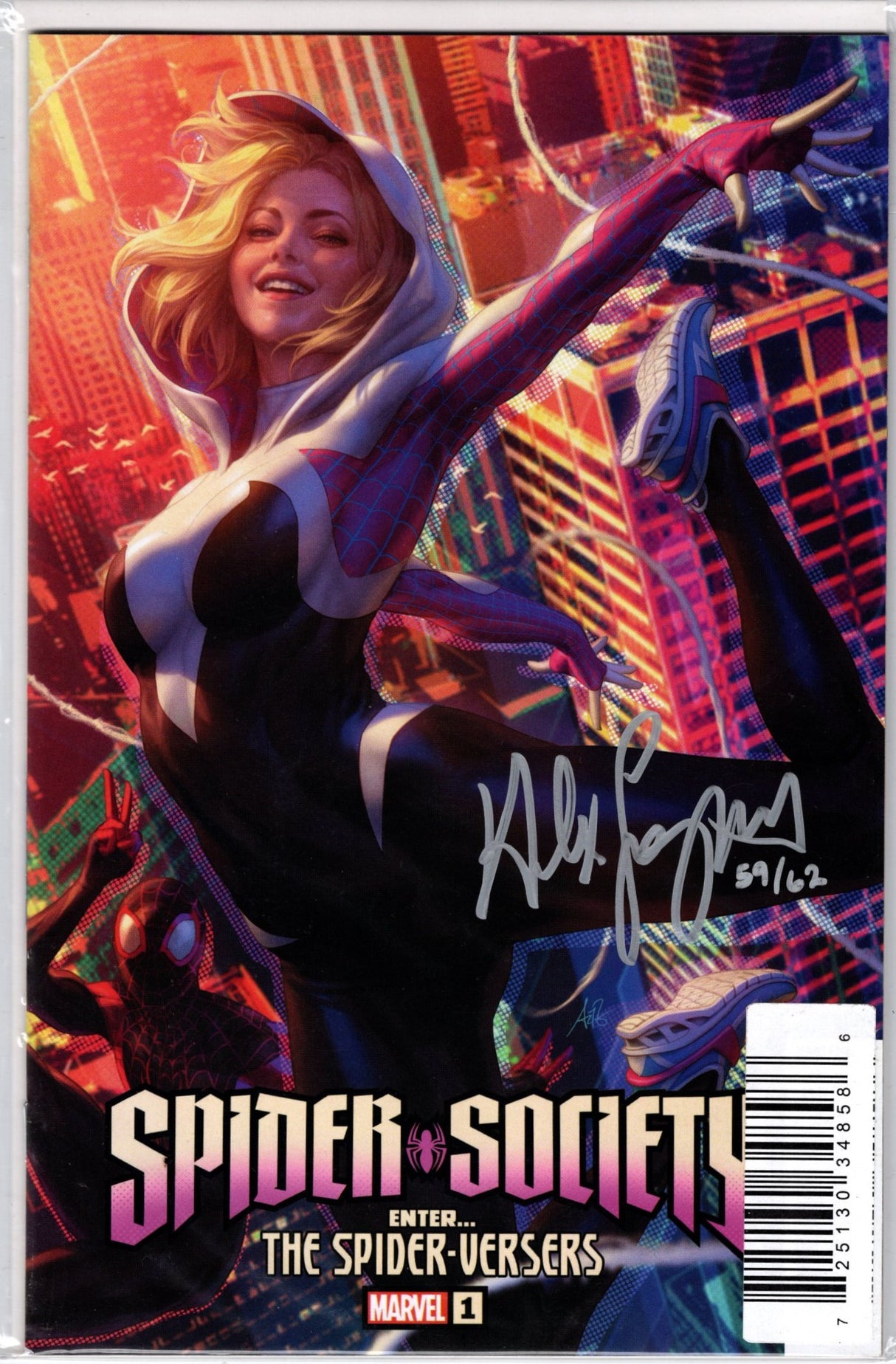 Spider Society, Enter the Spider-Versers #1 Lau Variant Comic Signed by Alex Segura