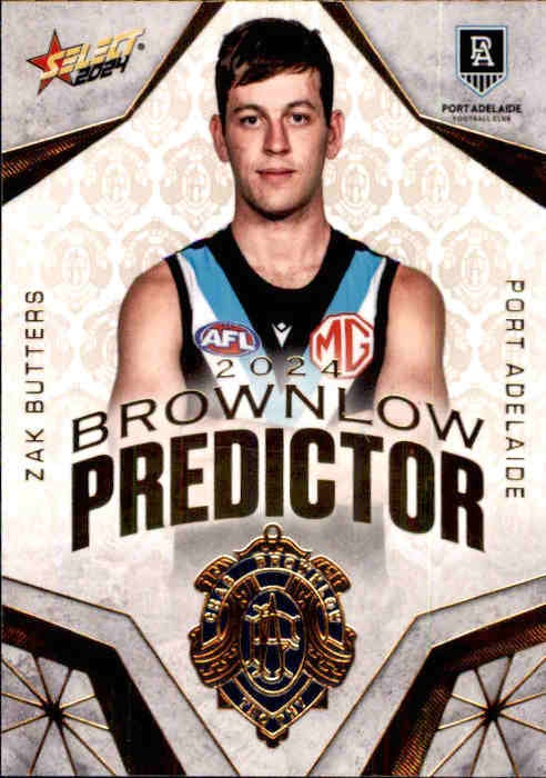 Zak Butters, Gold Brownlow Predictor, 2024 Select AFL Footy Stars
