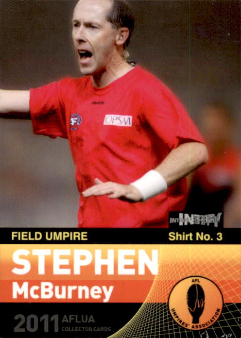 Stephen McBurney, RC, Field Umpire, 2011 AFLUA Umpire