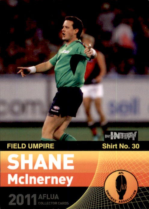 Shane McInerney, RC, Field Umpire, 2011 AFLUA Umpire