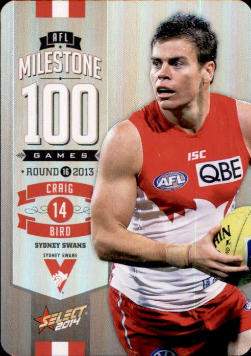 Craig Bird, 100 Game Milestone, 2014 Select AFL Champions