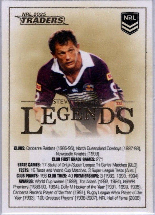 Steve Walters, #02/30, Legends Case Card, 2025 TLA Traders NRL