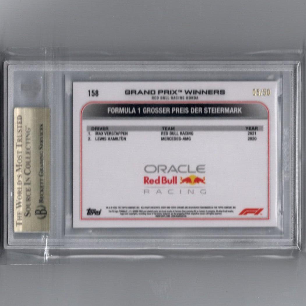 Max Verstappen, Gold Checkered Flag Refractor, 2022 Topps Chrome Formula 1