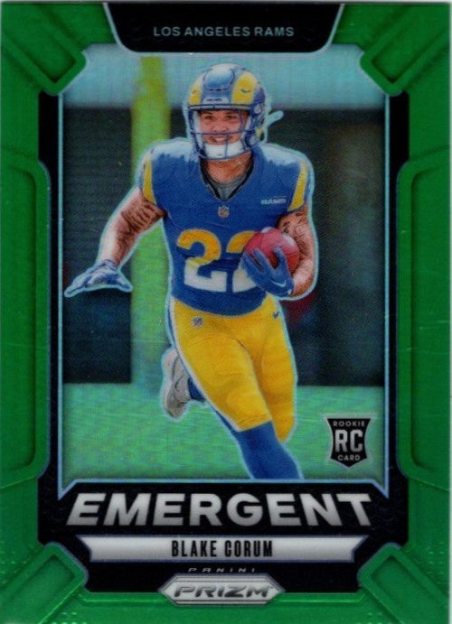 Blake Corum, RC, Emergent Green Prizm, 2024 Panini Prizm Football NFL