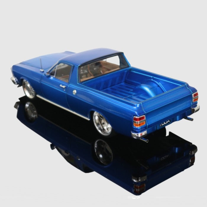 Blue Ford XY Falcon Ute, Barra Engine, 1:24 Scale Diecast