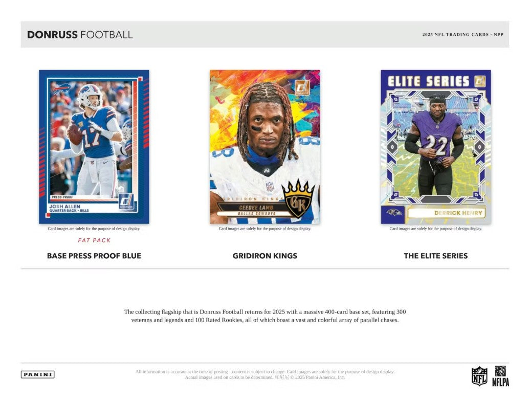 2025 Panini Donruss Football NFL Jumbo Value Pack
