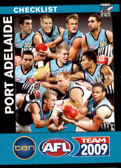 Port Adelaide Power Checklist, 2009 Teamcoach AFL