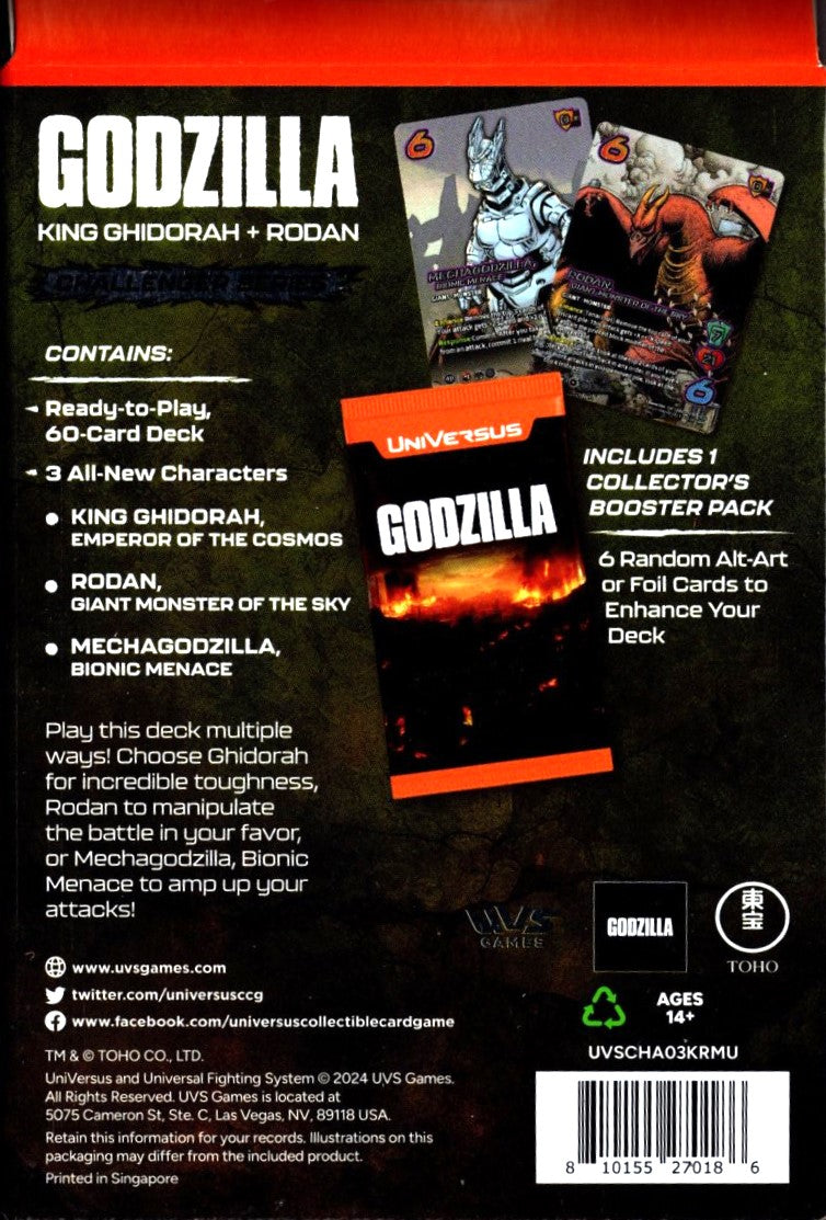 Godzilla UniVersus Challenger Series - 2 Deck Set
