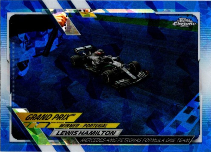 Lewis Hamilton, #149, Blue Sapphire, 2021 Topps Chrome Formula 1 Racing